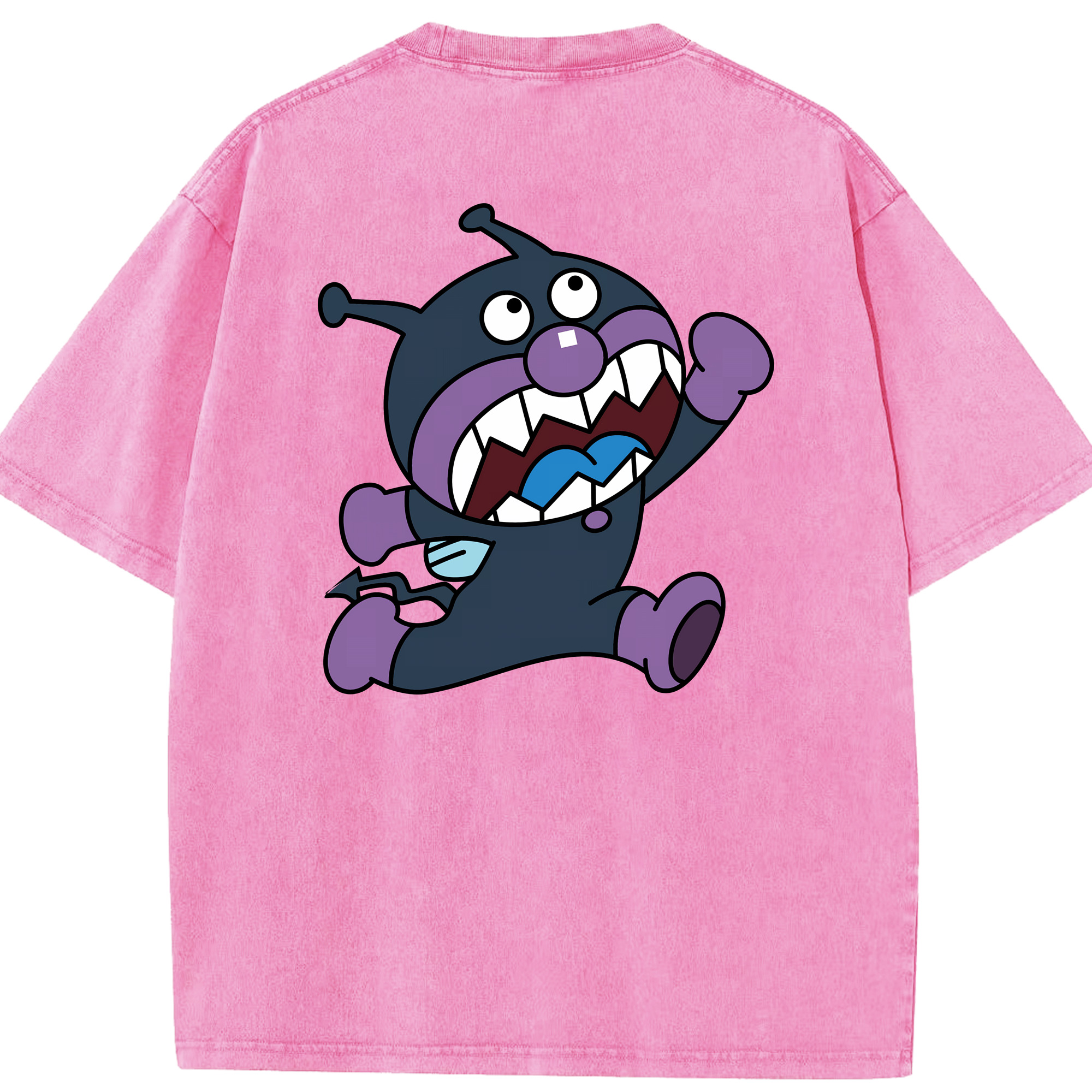 （画像用） アンパンマン Anpanman 綿100% ヴィンテージ風 半袖Tシャツ（背面プリント）